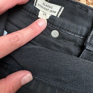 Madewell Black Classic Straight Jeans - Size 28